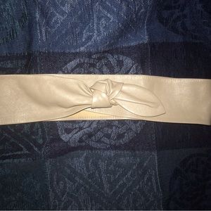 Taupe Leather Calderon Belt Large